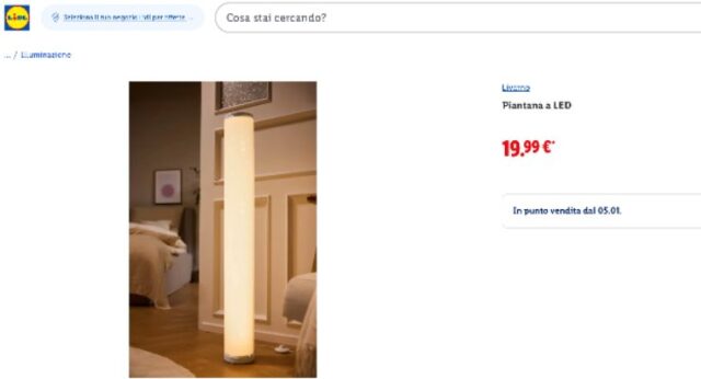 Lampada lidl colonnina